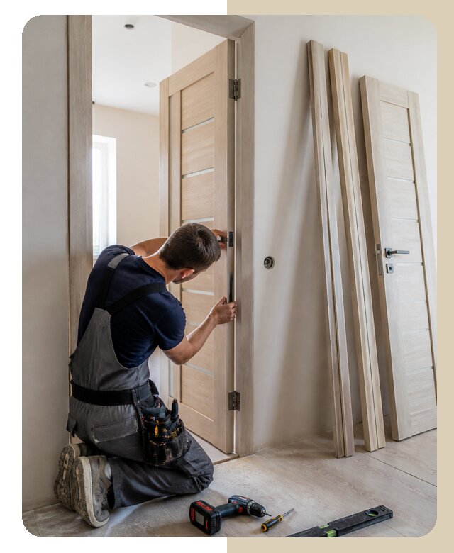 Установка комплекта дверей в Благовещенске по цене от 6602 р. | Дверной