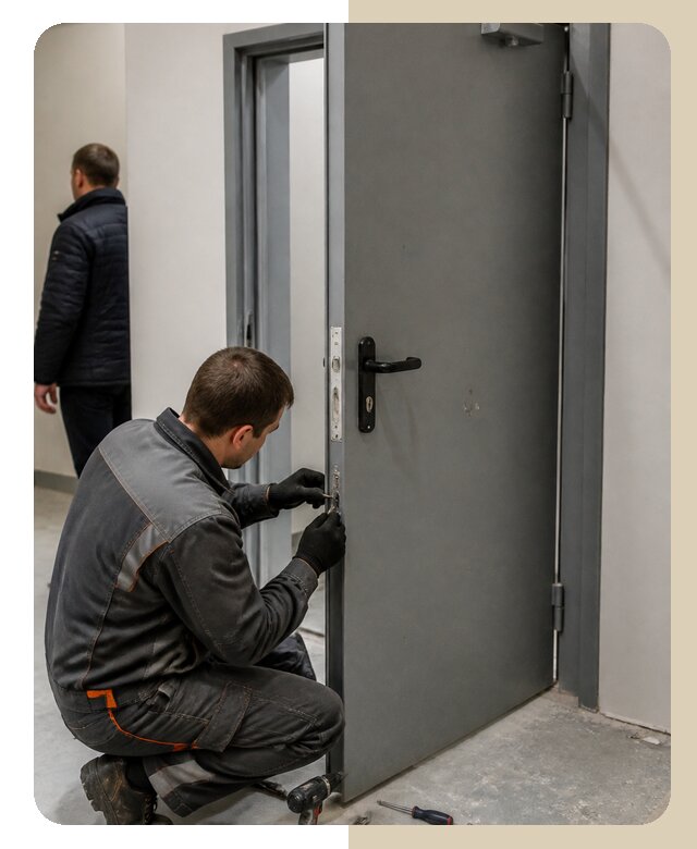 Ремонт противопожарной двери в Благовещенске по цене 6602 р. | Дверной